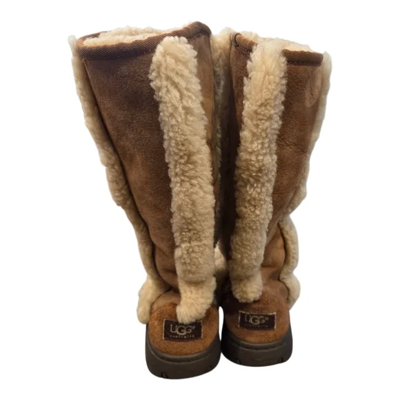 UGG Australia, Sunburst Tall, Sued, Sheepskin Lining, Size: 7 - Picture 2 of 4